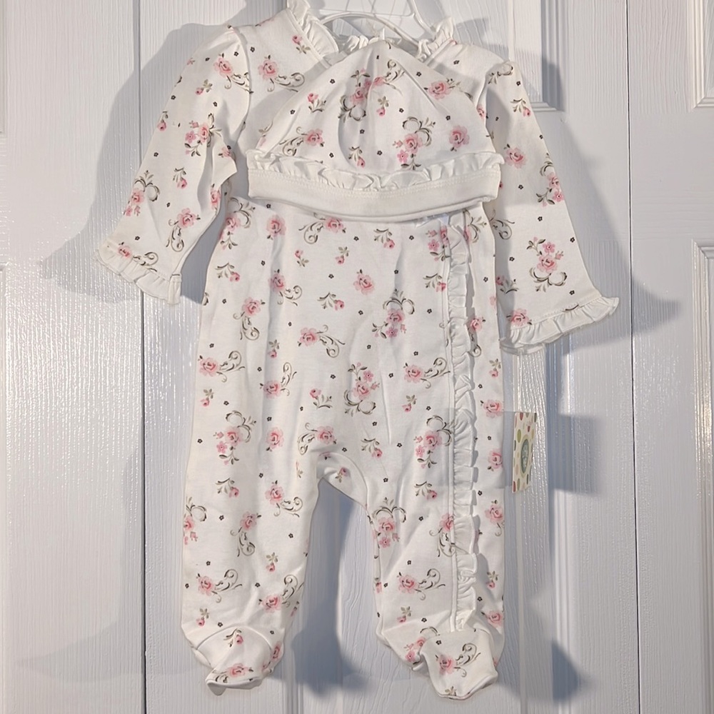 Little Me bodysuit with matching hat